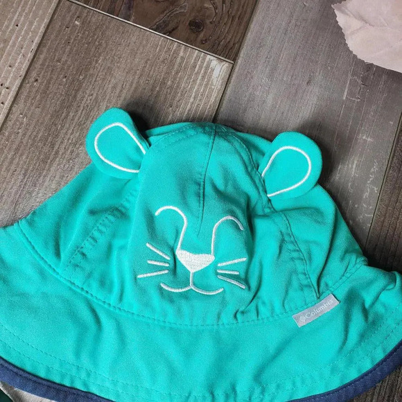 Columbia Youth Toddler O/S Kitty Cat Animal Ears Sun Hat Green EUC - Picture 8 of 14